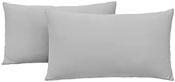 NY HOME Jersey Knit Pillow Cases 2 Pack Light Gray