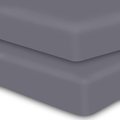MOONQUEEN 2-Pack Breathable Microfiber Crib Sheets