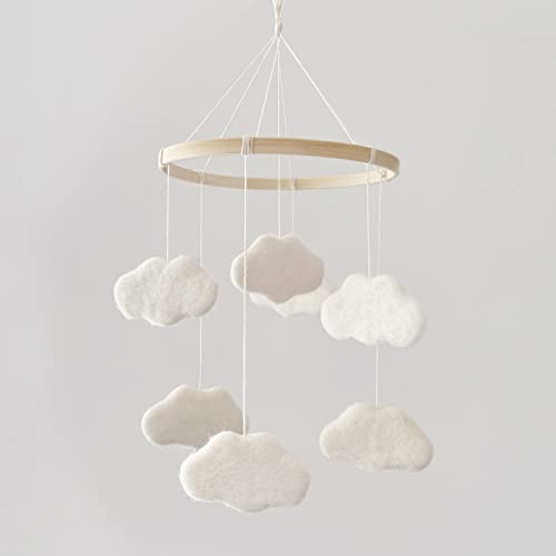 GENDER NEUTRAL BOHO CRY MOBILE - FELT CLOUD DECOR