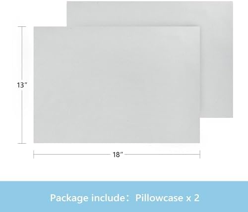 TILLYOU Toddler Pillowcase 2 Pack with Envelope Closure Gray