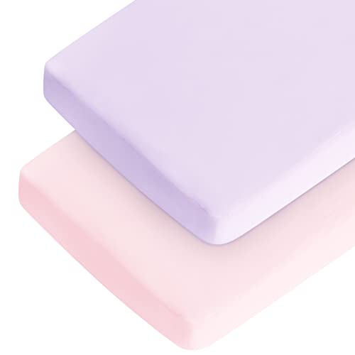 Coldwind Crib Sheets Girl 2 Pack Pink Violet