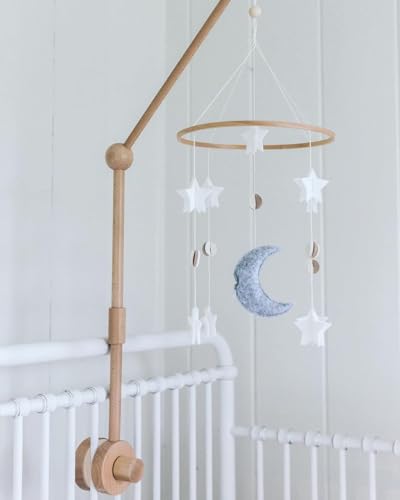 Baby Crib Mobile Holder - 31 inch Natural Beechwood Arm