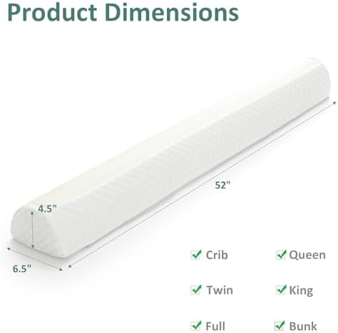 Shinnwa Memory Foam Bed Bumpers 2-Pack Safety Guard