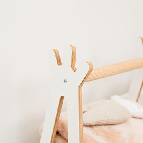 Montessori Wooden Clothing Rack for Toddler Kids