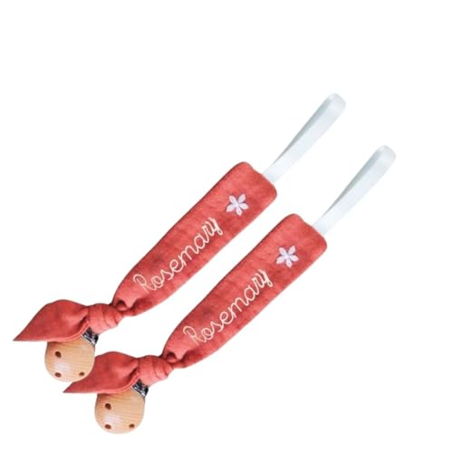 Personalized Wooden Pacifier Clip with Embroidery