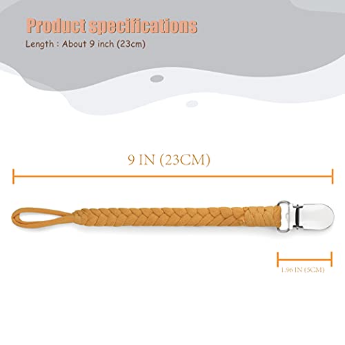 Sugee Pacifier Clip Holder 4 Pack Universal Braided Leash