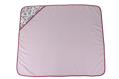 Cudlie Buttons Stitches Baby Hooded Towels 3 Pack Crisp Blossom Print
