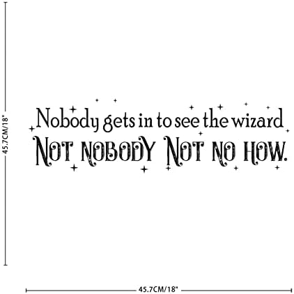 Autravelco Nobody Gets in to See The Wizard Wall Decal