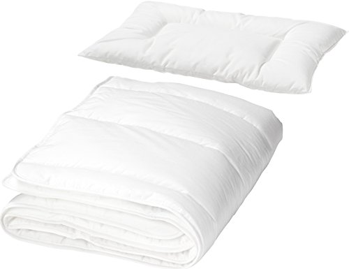 IKEA Len Crib Pillow and Comforter Set White 1
