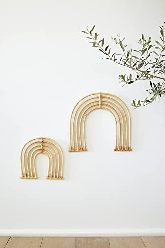 Rattan Rainbow Wall Decor Set of 2 - Handmade 1