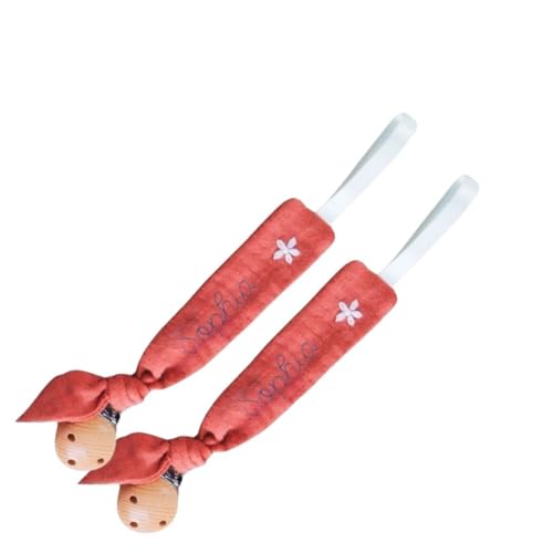 Personalized Pacifier Clip with Embroidered Design