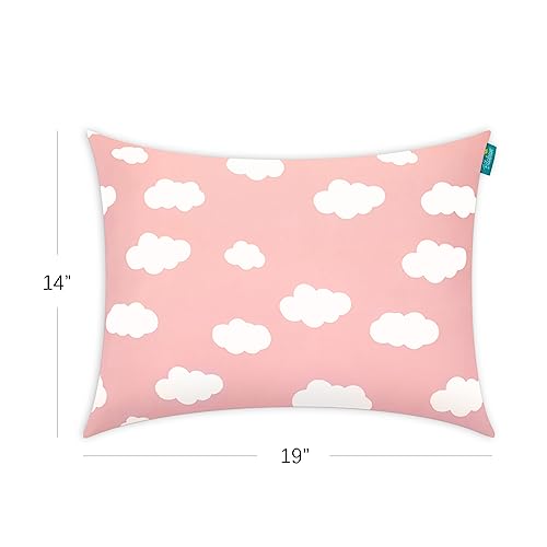 Biloban Toddler Pillow 14x19 Pink Cloud