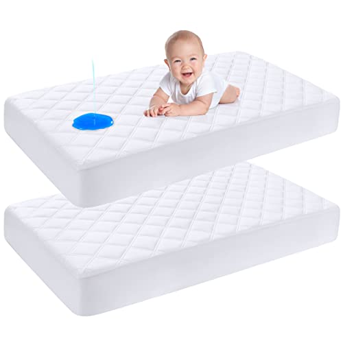 Yoofoss Waterproof Crib Mattress Protector 2 Pack
