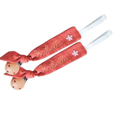 Personalized Pacifier Soother Clip Wooden 6inch L x1inch