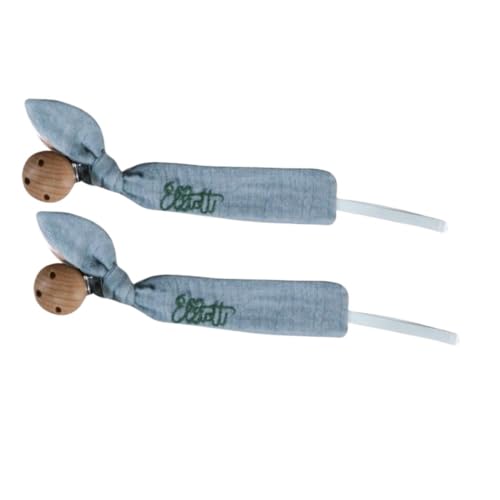 Personalized Pacifier Clip for Baby Grey 6inch L x1inch W