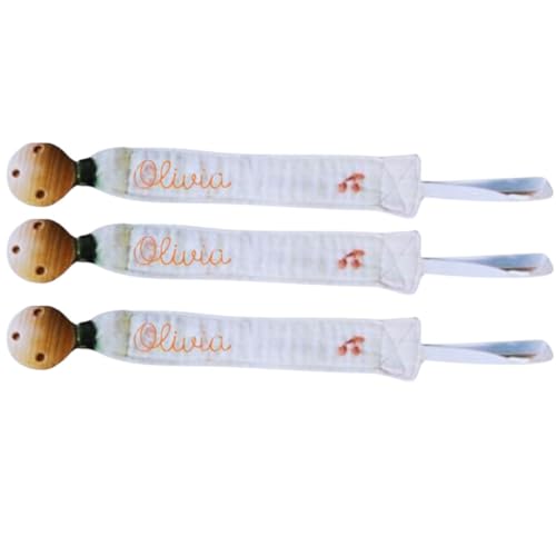 Handmade Pacifier Clip with Embroidery for Baby