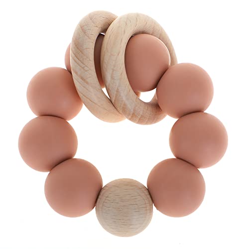 TOPGOMES Silicone Baby Teether BPA Free Muted 1