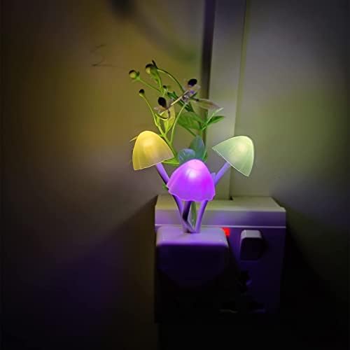 AUSAYE 2 Pack LED Sensor Night Light Mushroom Decor