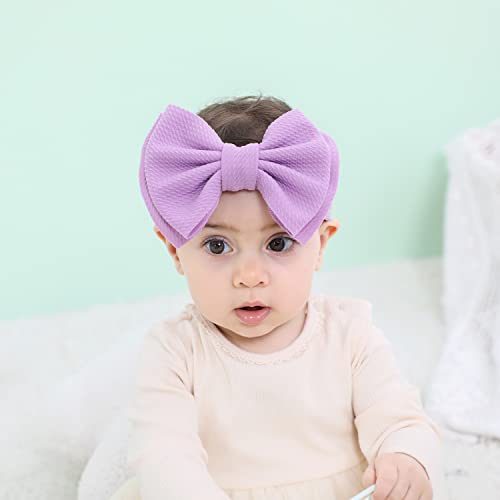 Cinaci 12 Pack Stretchy Elastic Wide Nylon Headbands for Baby Girls