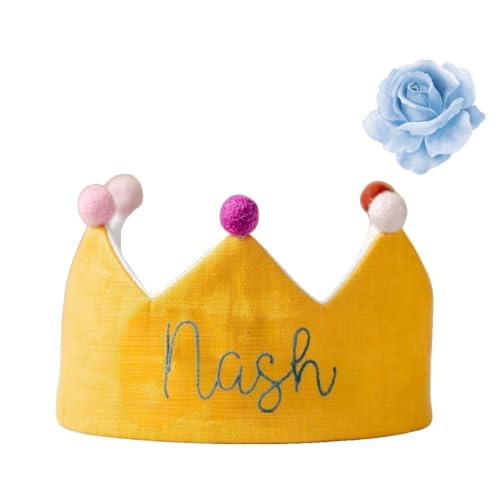 Custom Name Birthday Crown for Girl 1st Birthday Party Crown