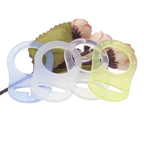 4Pcs Silicone Pacifier Adapter Rings for MAM Clips Button Pacifiers