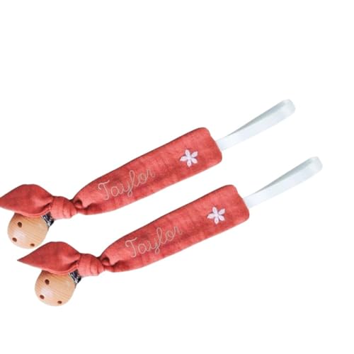 Personalized Pacifier Soother Clip - Wooden 6 Inch L x 1 Inch W