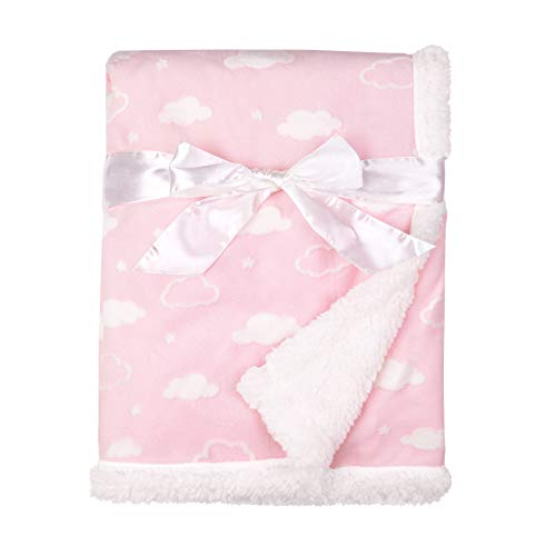 American Baby Company Heavenly Soft Chenille Sherpa Receiving Blanket