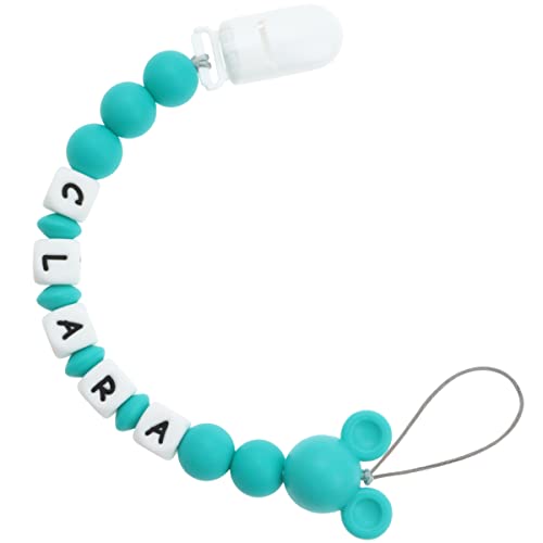 Panny Mody Pacifier Clip with Name and Mouse Head Design