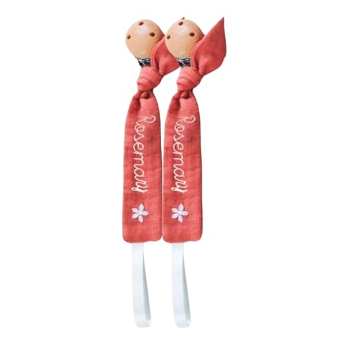 Personalized Wooden Pacifier Clip with Embroidery