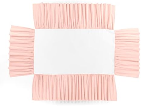 Lush Decor Ruffle Crib Skirt Pink 16 Drop 1