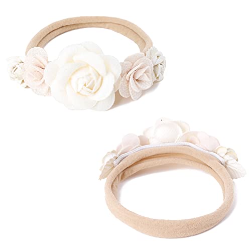 Cherrboll 3PCS Baby Girl Headbands with Flowers