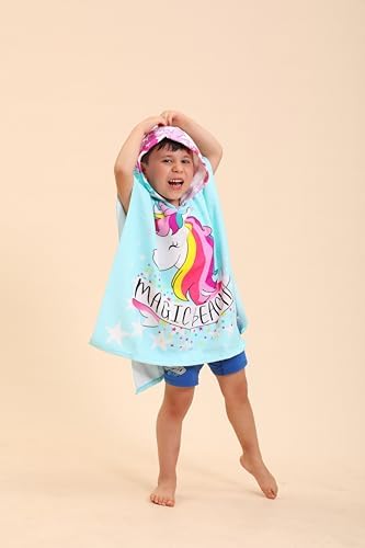 TEHALK Unicorn Hooded Towel for Kids 2-10