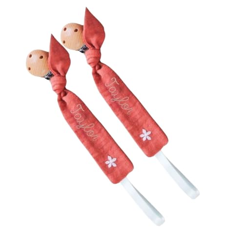 Personalized Pacifier Soother Clip - Wooden 6 Inch L x 1 Inch W