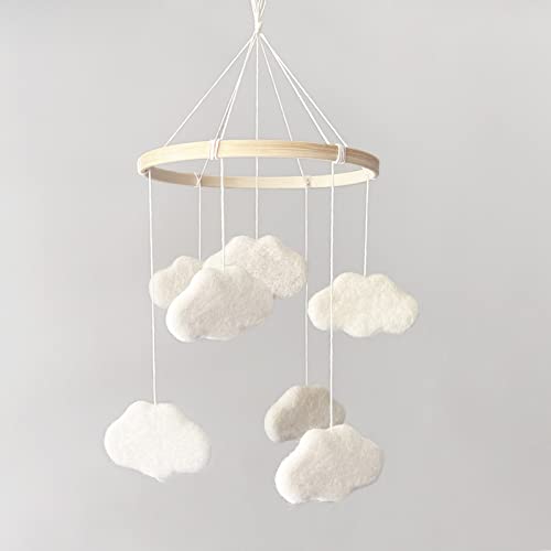 GENDER NEUTRAL BOHO CRY MOBILE - FELT CLOUD DECOR