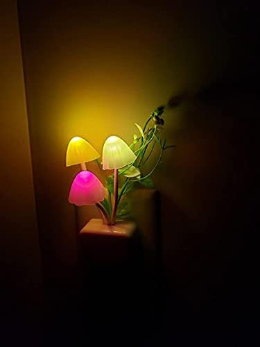 AUSAYE 2 Pack LED Sensor Night Light Mushroom Decor