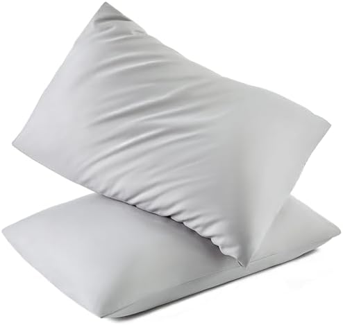 TILLYOU Toddler Pillowcase 2 Pack with Envelope Closure Gray