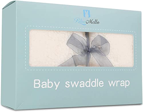 BlueMello Ultra-Soft Swaddle Blanket for Newborns 0-6 Months