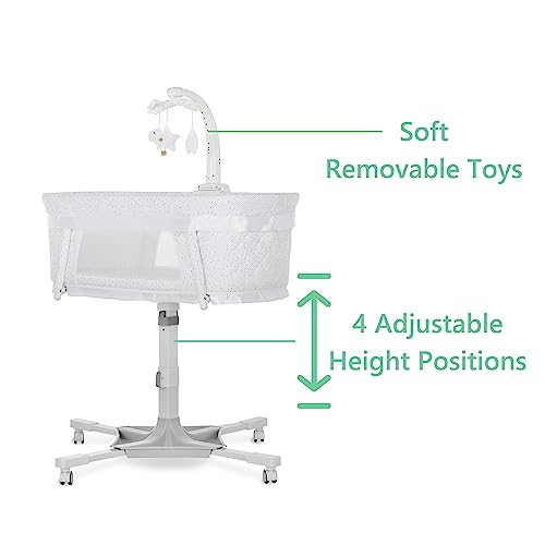 Dream On Me Breeze Swivel Bassinet in White