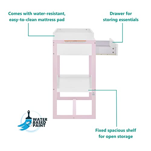 Dream On Me Arlo Changing Table Blush Pink 1