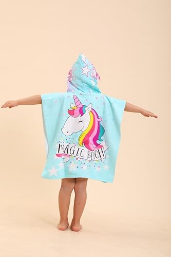 TEHALK Unicorn Hooded Towel for Kids 2-10