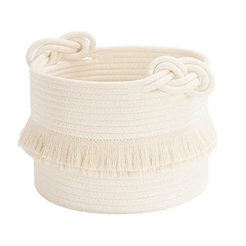 CherryNow Cotton Rope Decorative Hamper with Tassels