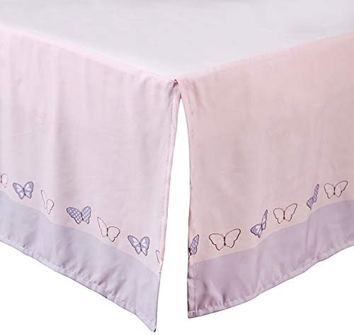 La Premura 3-Piece Purple Butterfly Crib Bedding Set for Girls