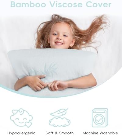 Adjustable Memory Foam Toddler Pillow for 2 Years Up