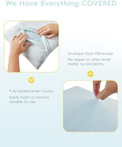 Adjustable Memory Foam Toddler Pillow for 2 Years Up