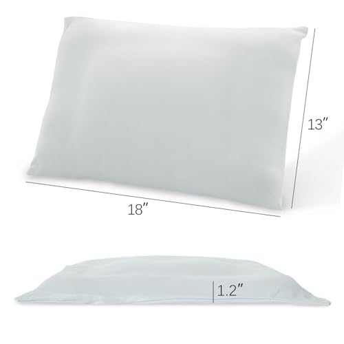 Biloban Thin Toddler Pillow 13x18x12 Gray