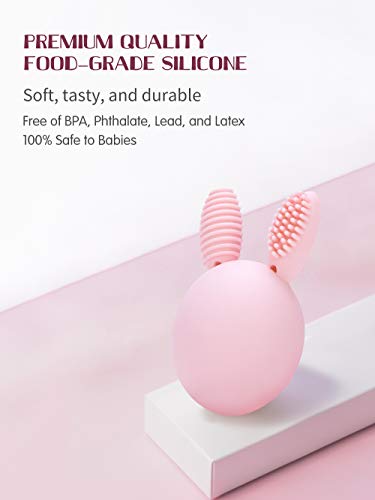 Bunny Eggy Teether Pink Safety Toy for Babies