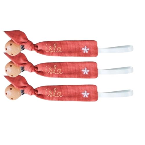 Personalized Pacifier Clip 6 Inch Wooden Holder