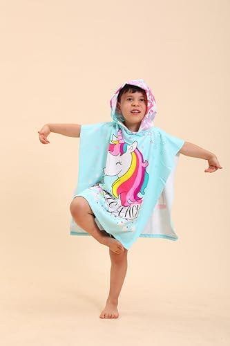 TEHALK Unicorn Hooded Towel for Kids 2-10