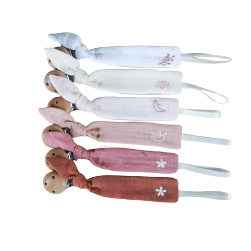 Handmade Baby Pacifier Clips with Personalized Names