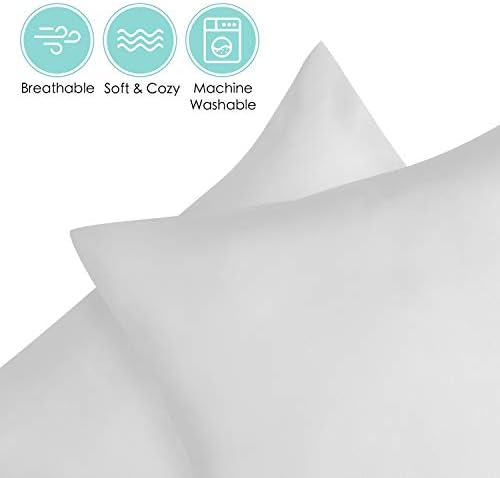 TILLYOU Toddler Pillowcase 2 Pack with Envelope Closure Gray